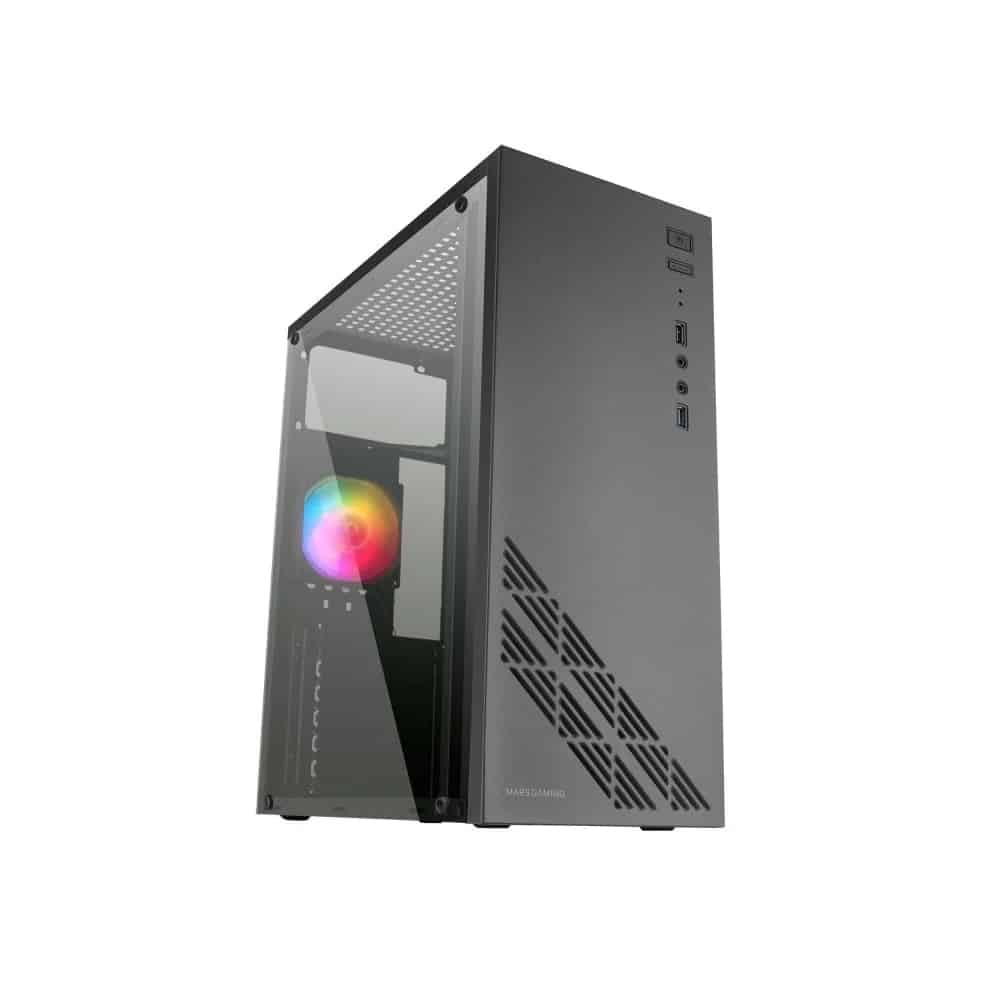 Caixa Gaming ATX  Mars Gaming MC100 1x FRGB USB 3.0 Preta