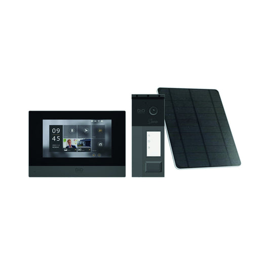 Videofone Wi-Fi sem fios DiO com bateria e painel solar
