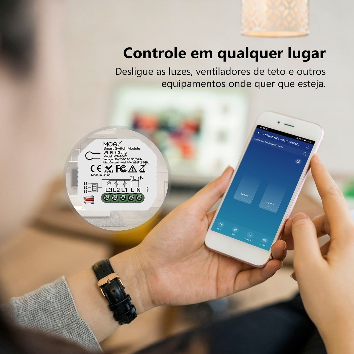 Módulo 3 canais Wi-Fi + Bluetooth DO4