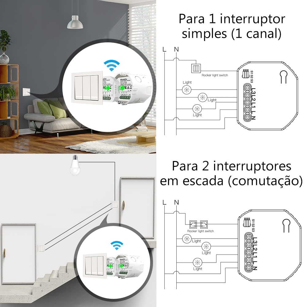 Módulo 3 canais Wi-Fi + Bluetooth DO4