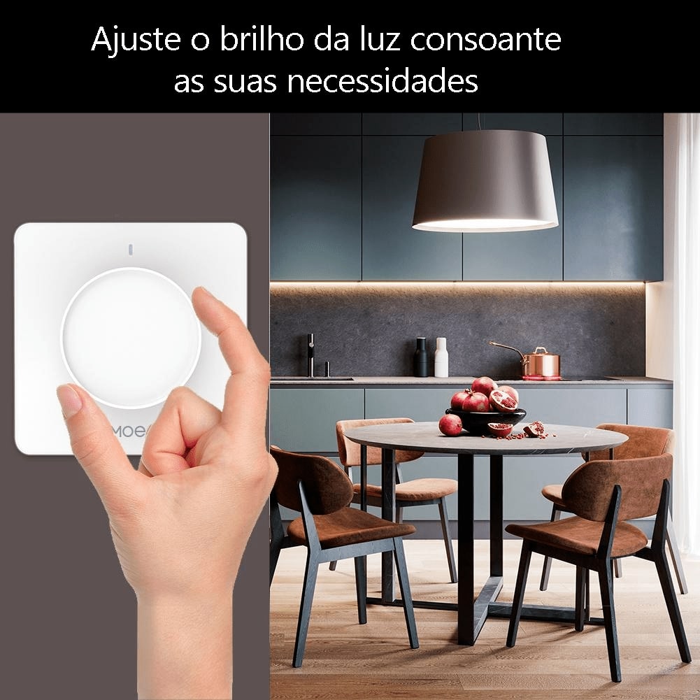 Interruptor Dimmer Rotativo Wi-Fi + RF433 DO3