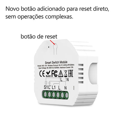 Módulo 1 canal Wi-Fi+RF433 DO3