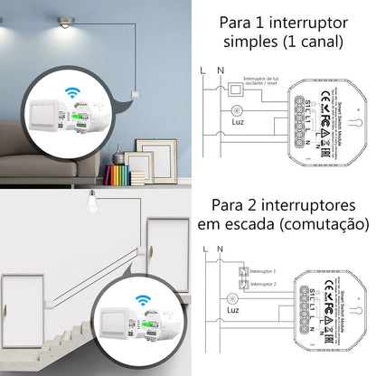 Módulo 1 canal Wi-Fi+RF433 DO3