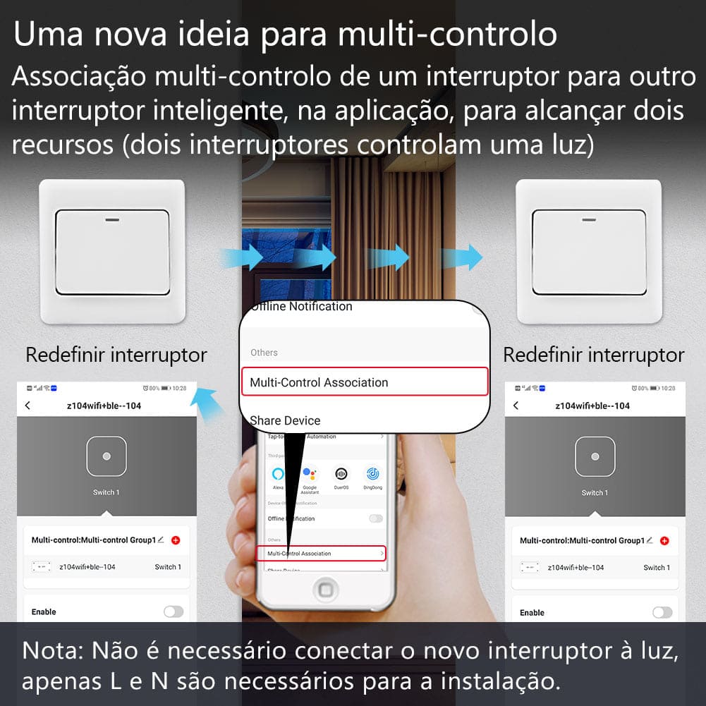 Módulo 1 canal Wi-Fi+RF433 DO3