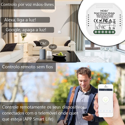 Módulo Dimmer 1 canal Wi-Fi+RF433 DO3