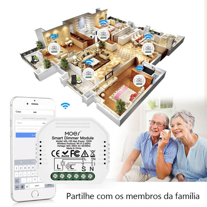 Módulo Dimmer 1 canal Wi-Fi+RF433 DO3