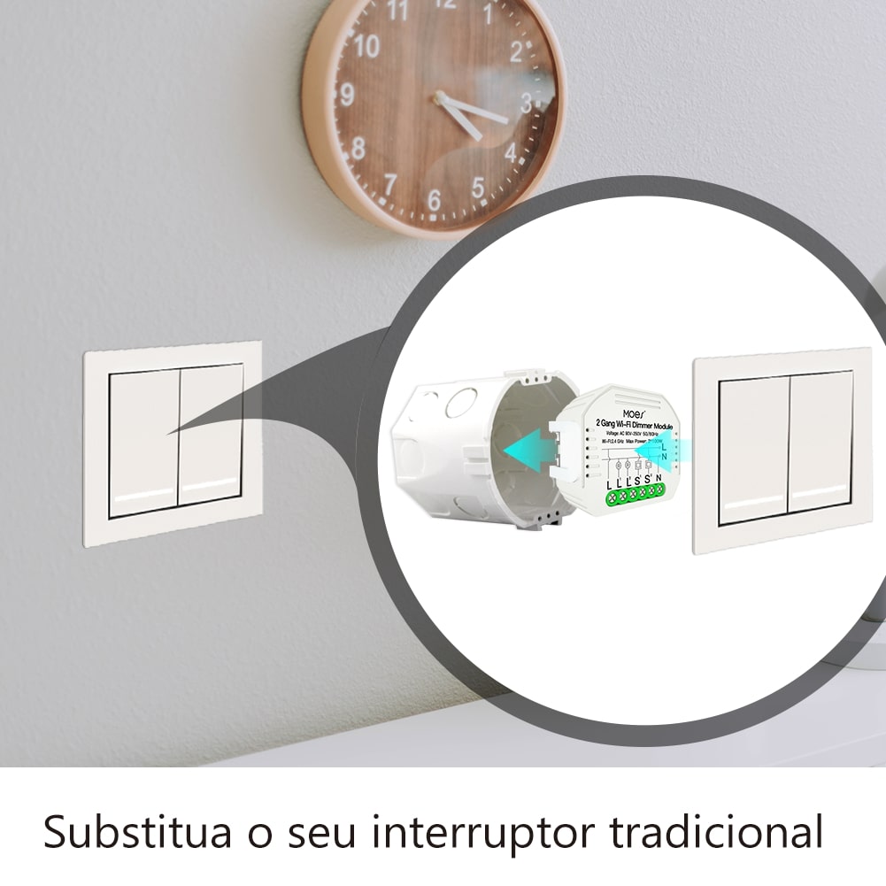 Módulo Dimmer 2 canais Wi-Fi+RF433 DO3