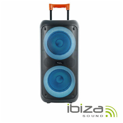 Coluna Amplificada 2x10" 1400W LED USB/MicroSD/AUX/TWS IBIZA