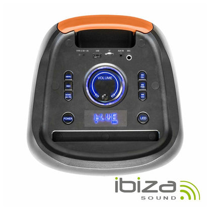 Coluna Amplificada 2x10" 1400W LED USB/MicroSD/AUX/TWS IBIZA