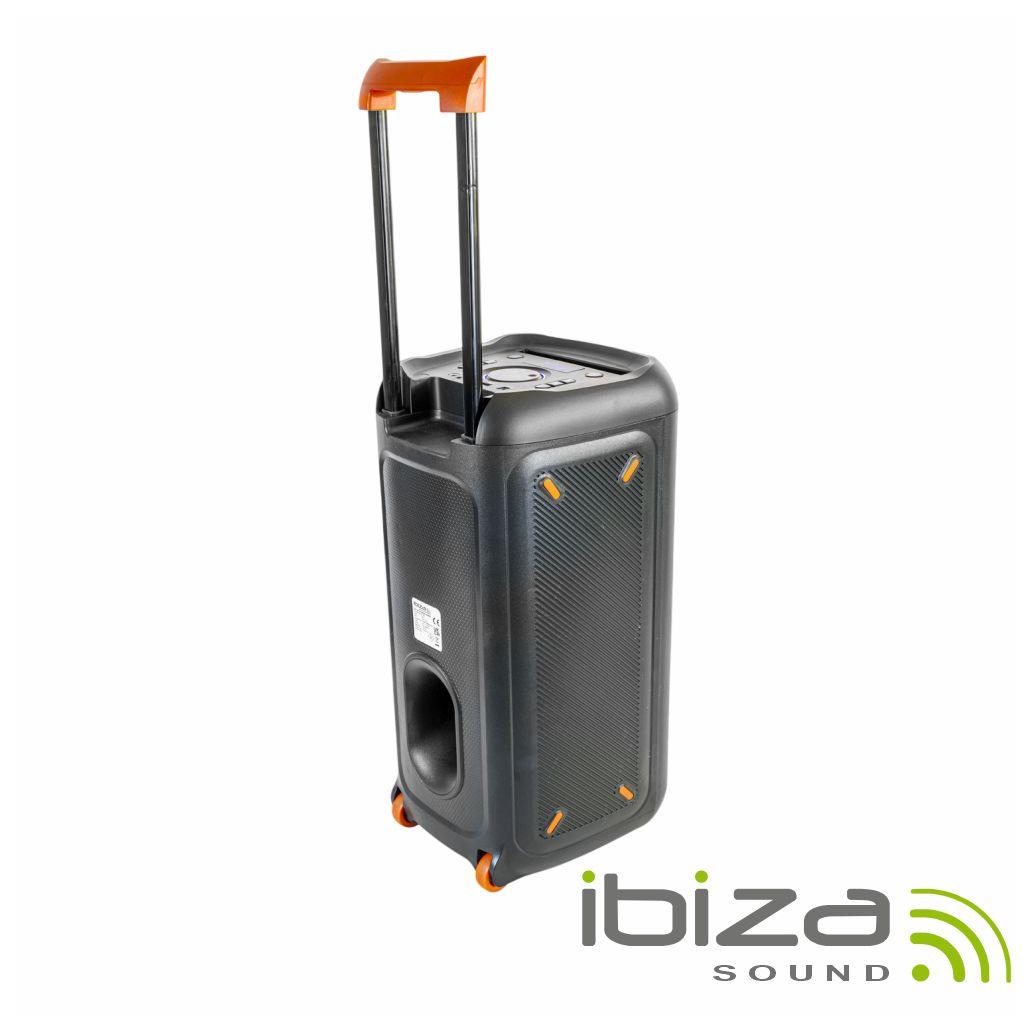 Coluna Amplificada 2x10" 1400W LED USB/MicroSD/AUX/TWS IBIZA