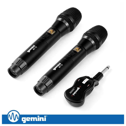 Conjunto 2x Microfones S/ Fios UHF C/ Receptor Jack GEMINI