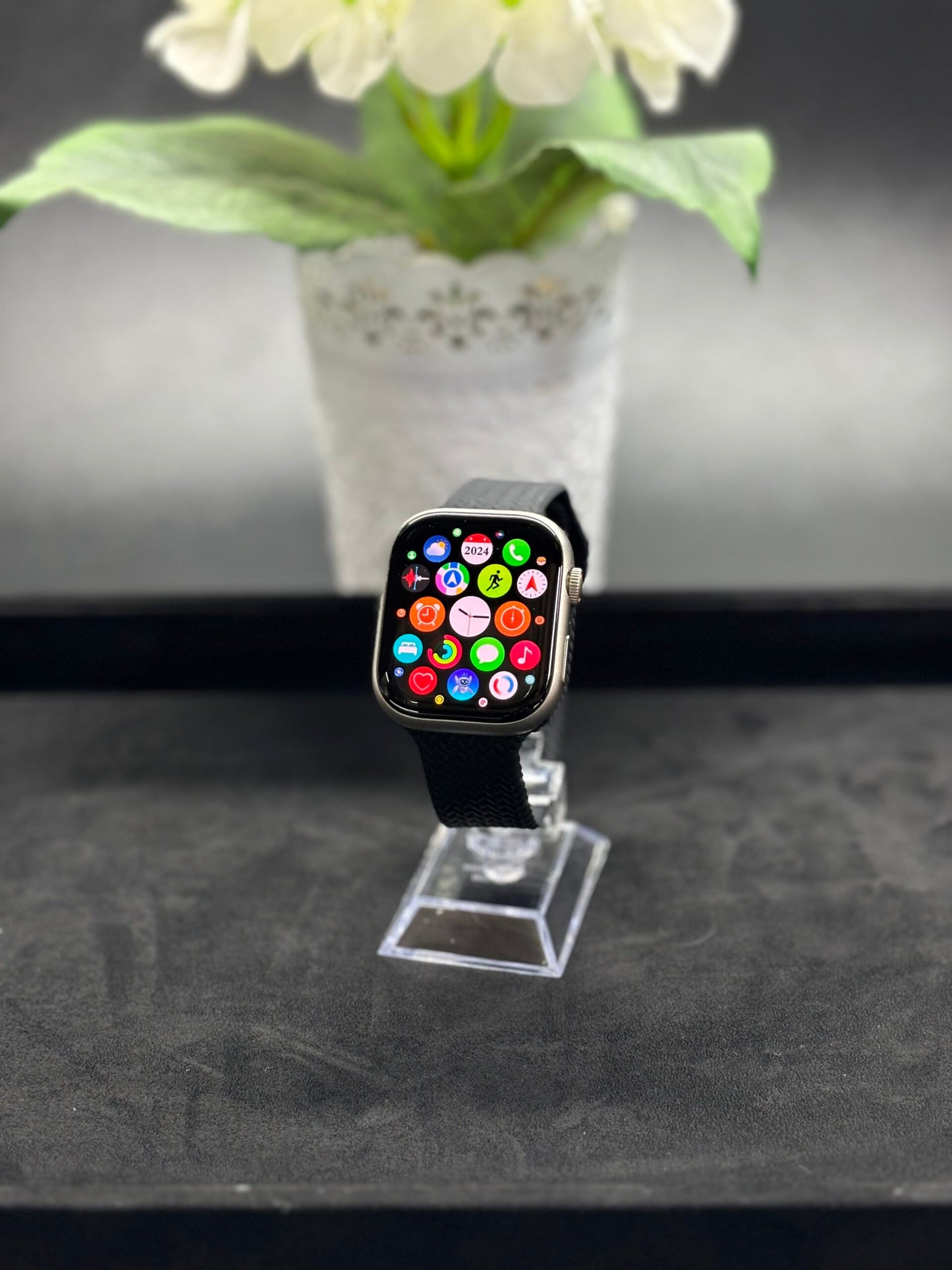 SmartWatch G9 Pro Max Plus 45mm Amoled Mostrador Silver+ 2x Bracelete + Capa