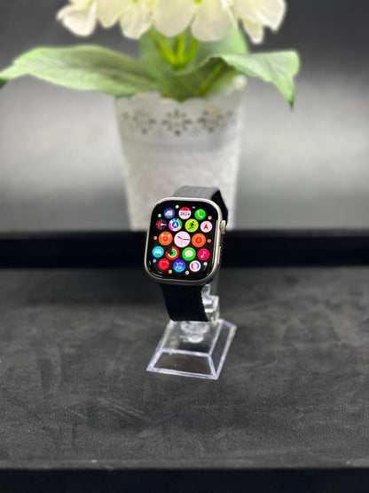 SmartWatch G9 Pro Max Plus 45mm Amoled Mostrador Silver+ 2x Bracelete + Capa