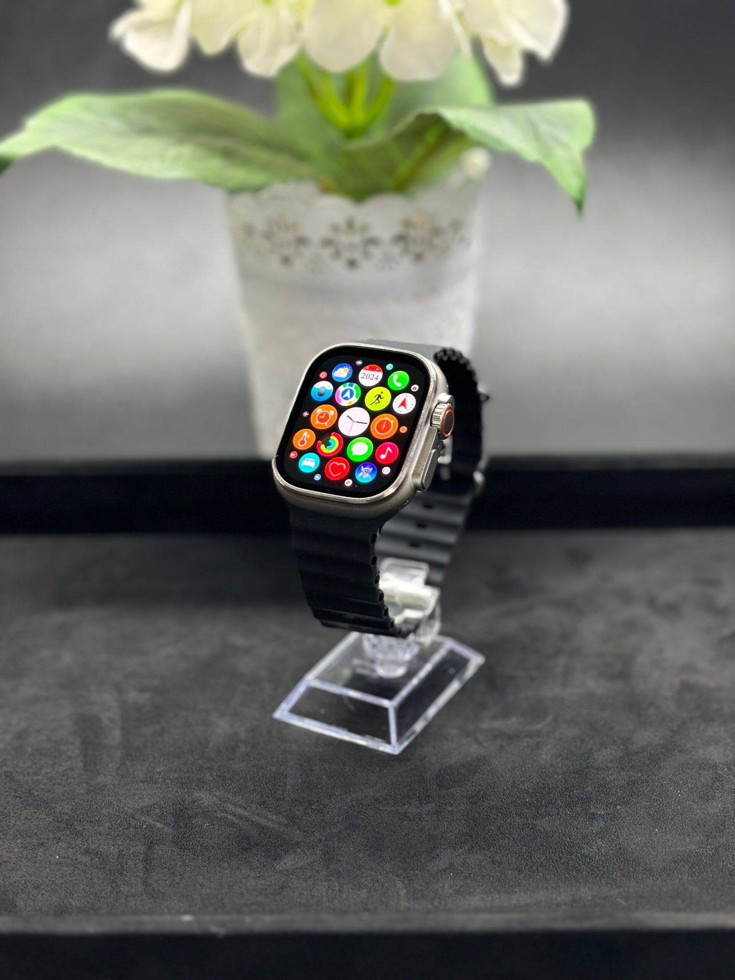 SmartWatch G9 Ultra 2 Max 49mm Amoled Mostrador Silver + 2x Bracelete