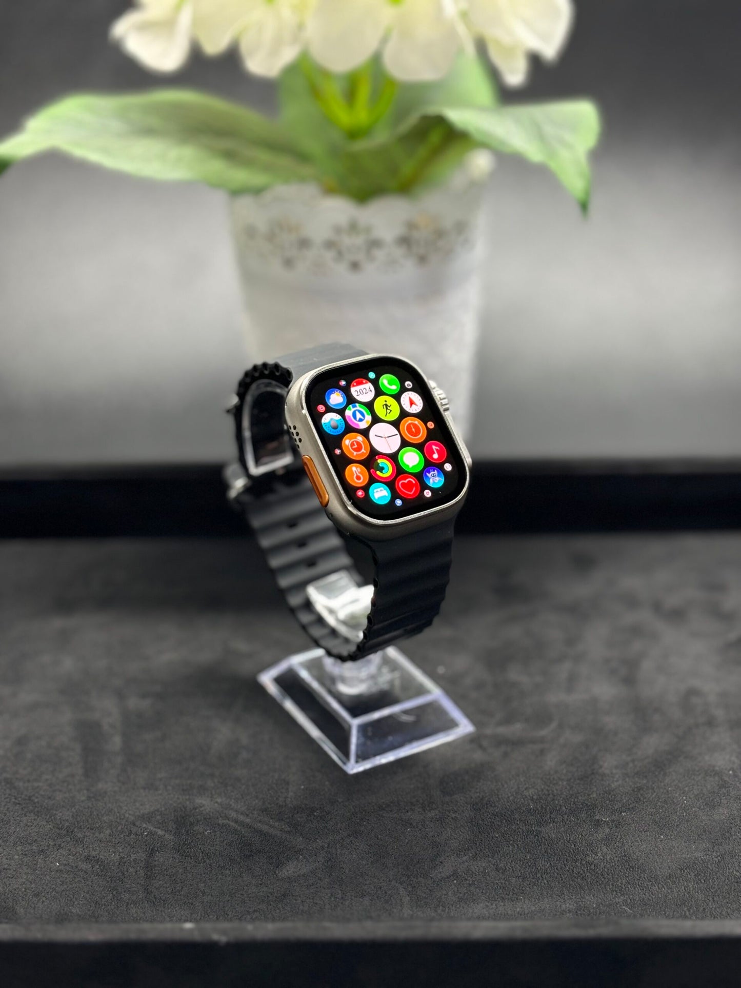 SmartWatch G9 Ultra 2 Max 49mm Amoled Mostrador Silver + 2x Bracelete