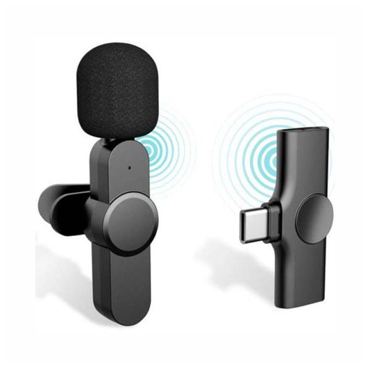 K9 Microfone Lapela S/ fios C/ Receptor USB-C