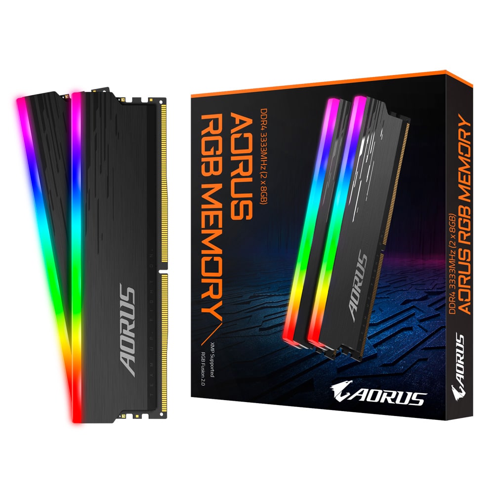 Memória Ram Gigabyte Aorus RGB 16GB (2x8GB) DDR4 3333MHz CL19