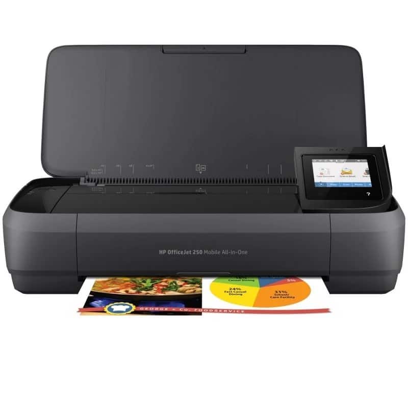 Multifunções Jacto de Tinta Portátil HP Officejet 250 Mobile AIO WiFi  Preta