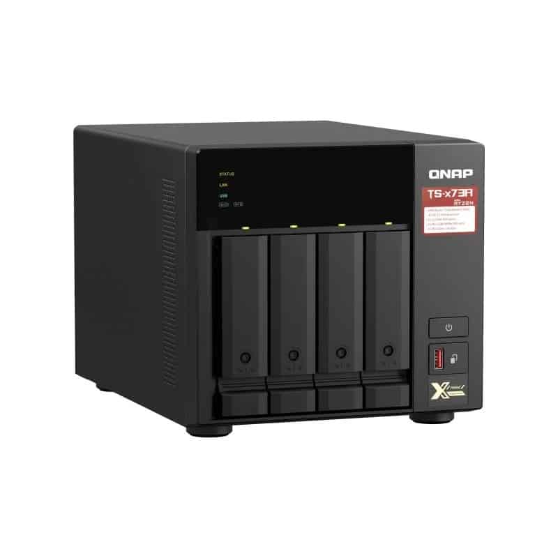 NAS QNAP TS-473A-8G  4 Baías 3.5″- 2.5″  8GB DDR4  Formato Torre