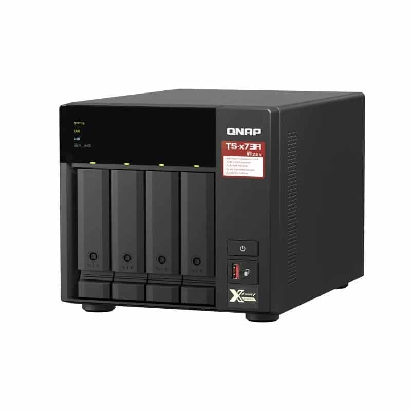 NAS QNAP TS-473A-8G  4 Baías 3.5″- 2.5″  8GB DDR4  Formato Torre