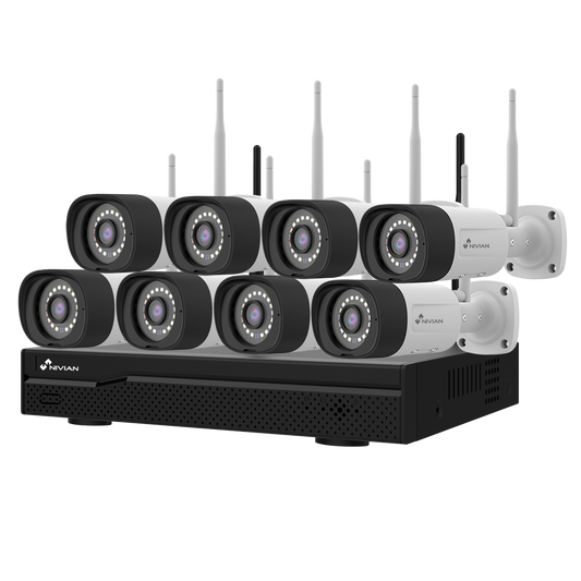 Kit de Videovigilância Nivian NV-KIT1630W6  8 Câmaras 3 Mpx