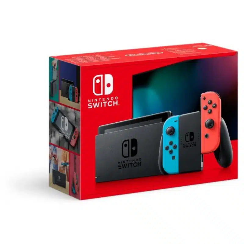 Nintendo Switch Azul Neon e  Vermelho Neon (2022) Com 2 comandos Joy-Con