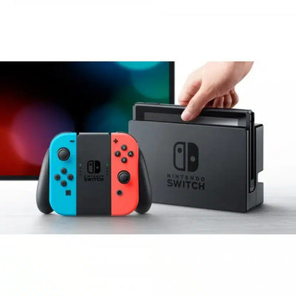 Nintendo Switch Azul Neon e  Vermelho Neon (2022) Com 2 comandos Joy-Con