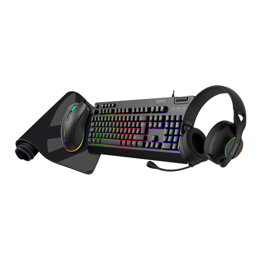 Pack Gaming (Teclado + Rato + Auscultadores + Tapete) NOVA 4-em-1 - PT UNYKA