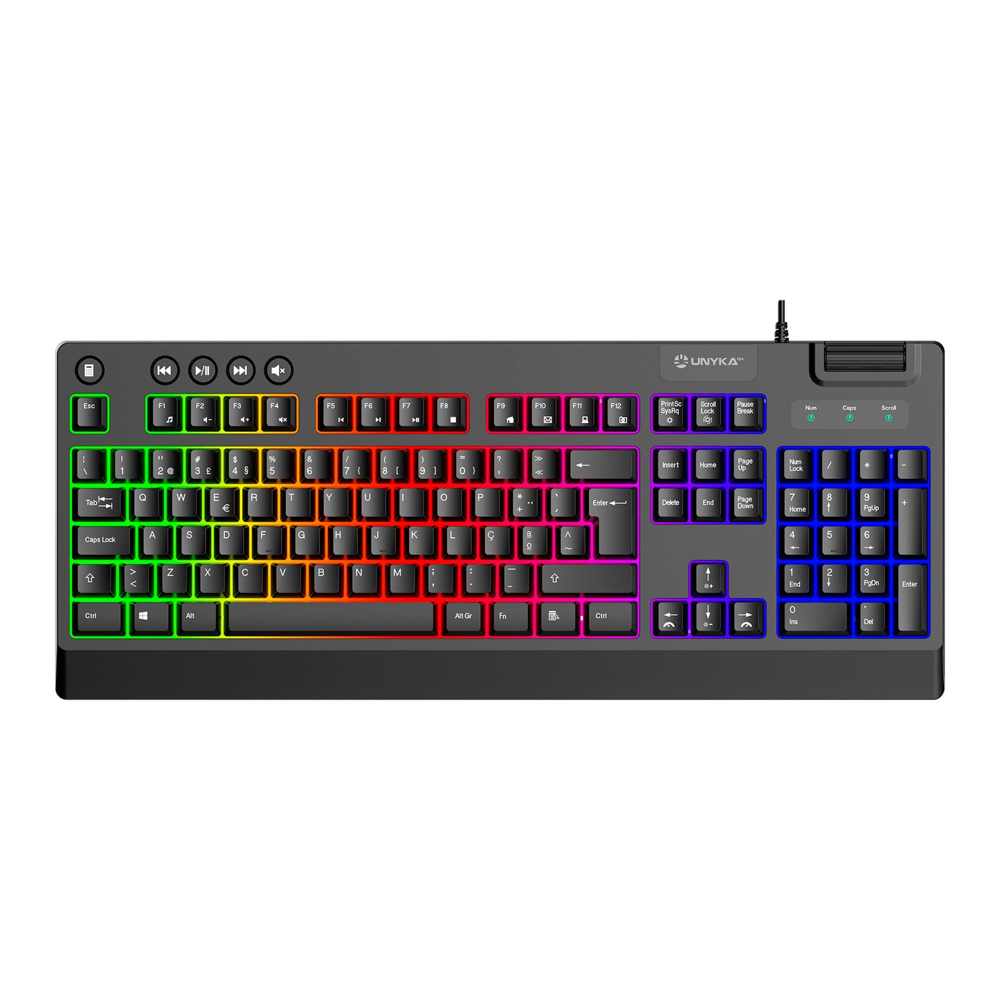 Pack Gaming (Teclado + Rato + Auscultadores + Tapete) NOVA 4-em-1 - PT UNYKA