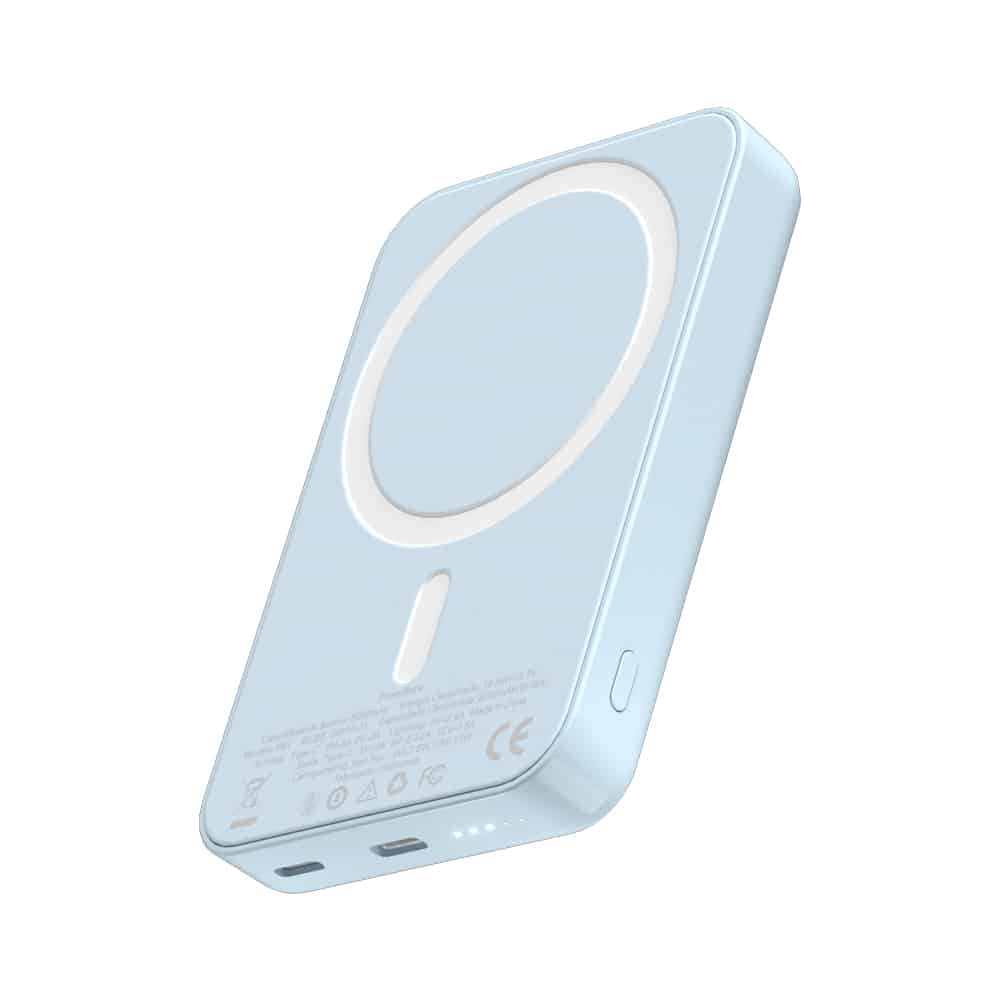 PowerBank Halfmman Magnet Wireless PD 20W Azul