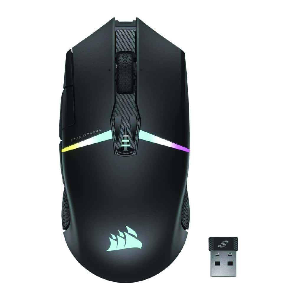 RATO GAMING Corsair Nightsabre RGB Wireless/Bluetooth 26000 Dpi Preto