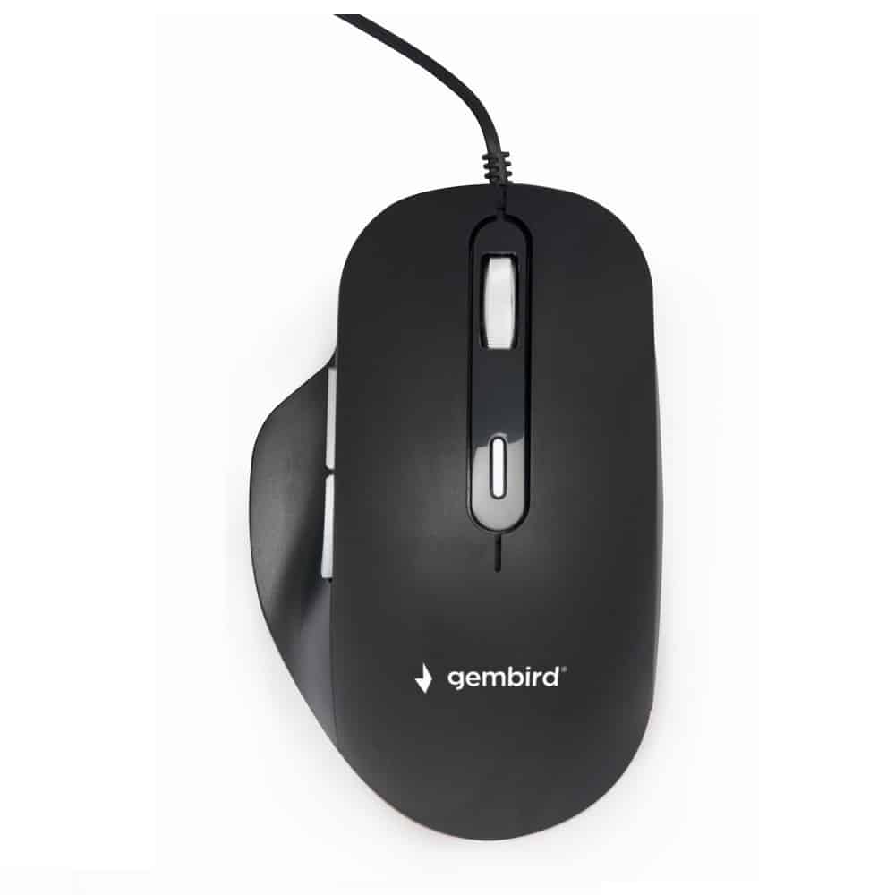 Rato Gembird Iluminado 6 Botões Confort  Usb 2.0 Preto