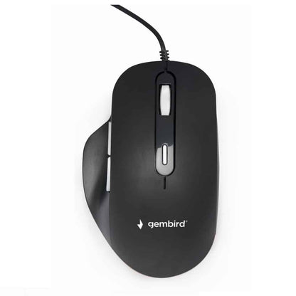 Rato Gembird Iluminado 6 Botões Confort  Usb 2.0 Preto