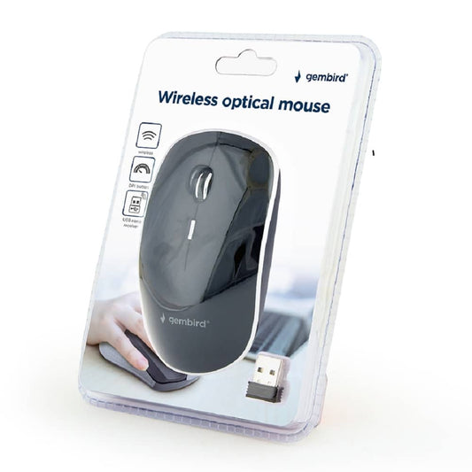 Rato Gembird Wireless 2.4Ghz 1600Dpi Preto