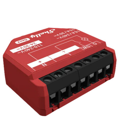 Shelly 1PM Gen3 - Módulo Interruptor com monitorização do consumo de energia 16A WIFI/BT