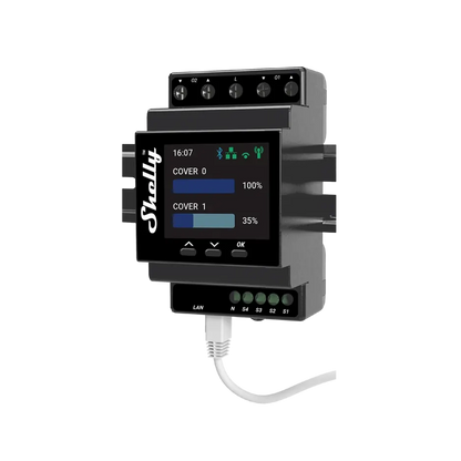 Shelly Pro Dual Cover PM Wifi com dois motores AC bidirecionais