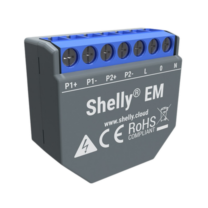 Shelly EM - Módulo Monitorização e Consumo de Energia WiFi