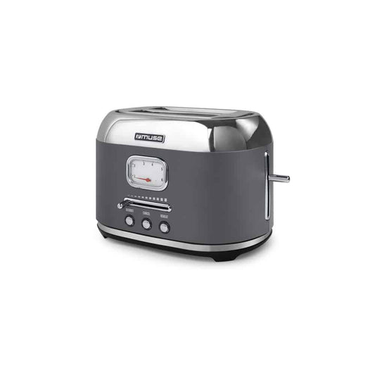 Torradeira Muse MS-120DG Vintage 2 Tostas  Cinza Cozinha   CASA
