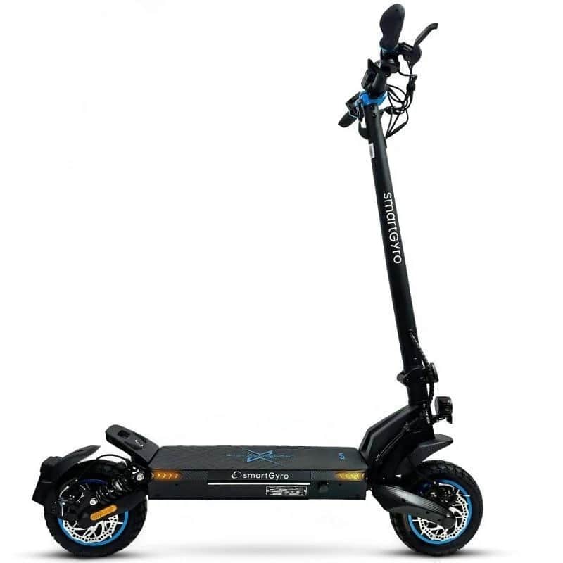 Trotinete Elétrica SmartGyro CrossOver Dual Max Certificado Motor 1000W Rodas 10″ 25km/h Autonomia 60km Preto