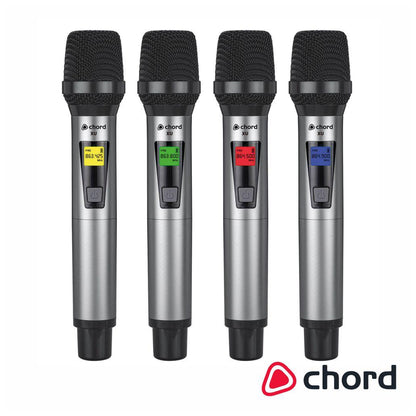 Central de Microfones UHF S/ Fios 4 Canais CHORD