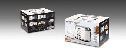 Torradeira Muse MS-120SC Vintage 2 Tostas  Branca Cozinha   CASA