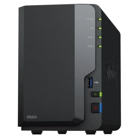 Synology Diskstation DS223 NAS 2 Baias  3.5″- 2.5″ 2Gb Ddr4  Formato Torre