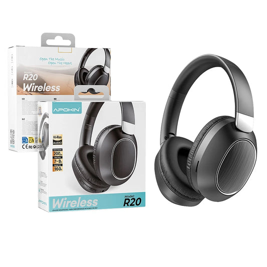 Apokin fone de ouvido Bluetooth sem fio R20 preto