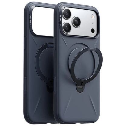 Torras iPhone 17 Pro Max Ostand Spin Softune Series Navy Azul