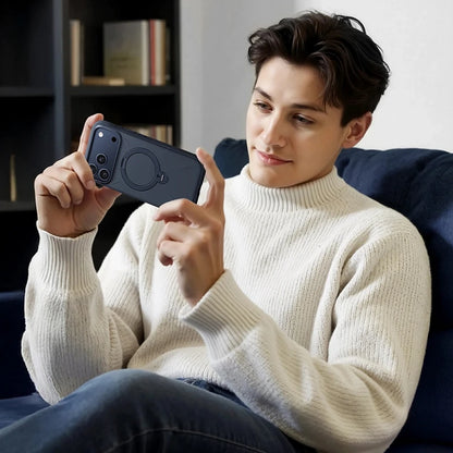 Torras iPhone 17 Pro Max Ostand Spin Softune Series Navy Azul