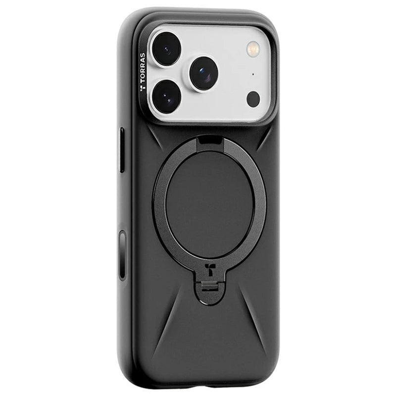 Torras iPhone 17 Pro Max Ostand Spin Softune Series Preto