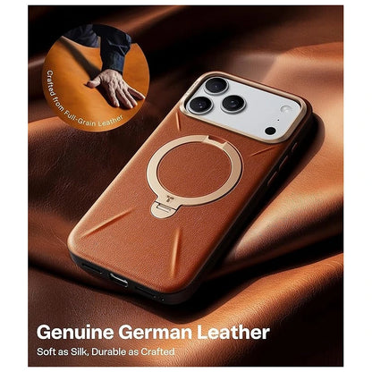 Torras iPhone 17 Pro Max Ostand Spin Vegskin Series Brown