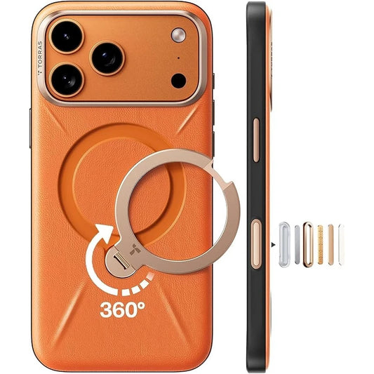 Torras iPhone 17 Pro Ostand Spin Vegskin Series Laranja