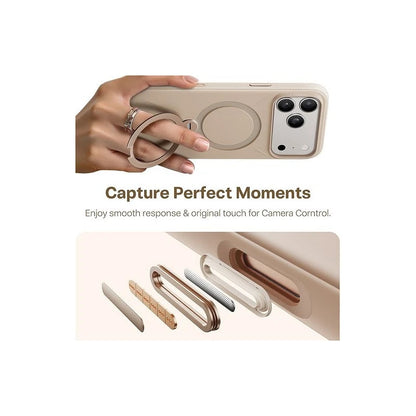 Torras iPhone 17 Pro Ostand Spin Softune Series Sobremesa Ouro