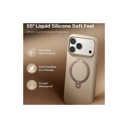 Torras iPhone 17 Pro Ostand Spin Softune Series Sobremesa Ouro